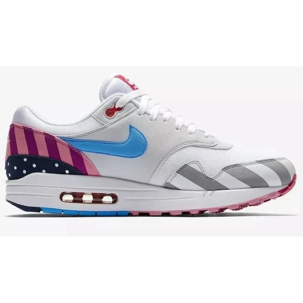 Nike Air Max 1 Parra Mens 9.5 White Multicolor Streetwear Shoes - Picture 3 of 5